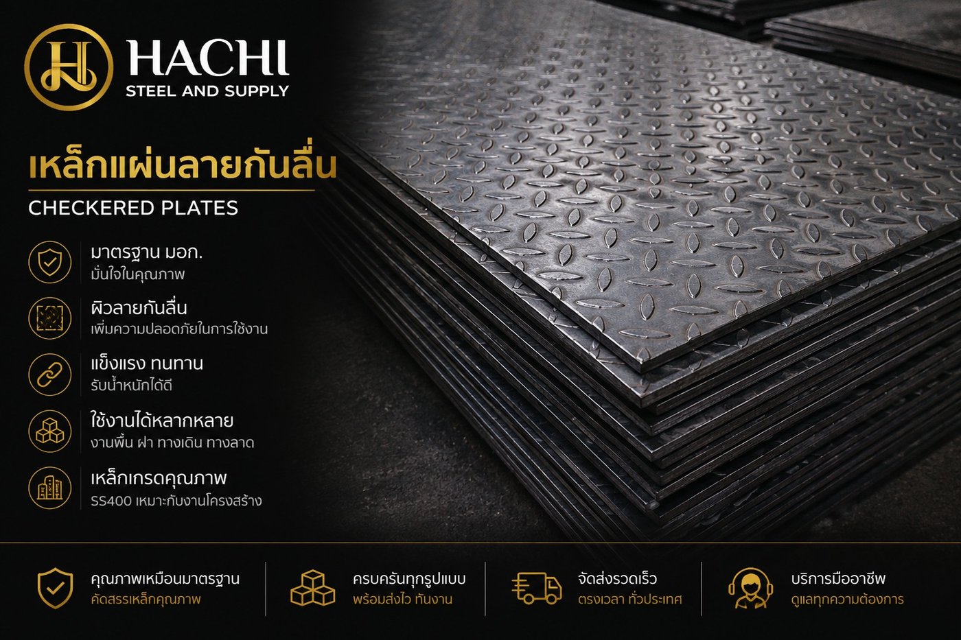 เหล็กแผ่นลายกันลื่น